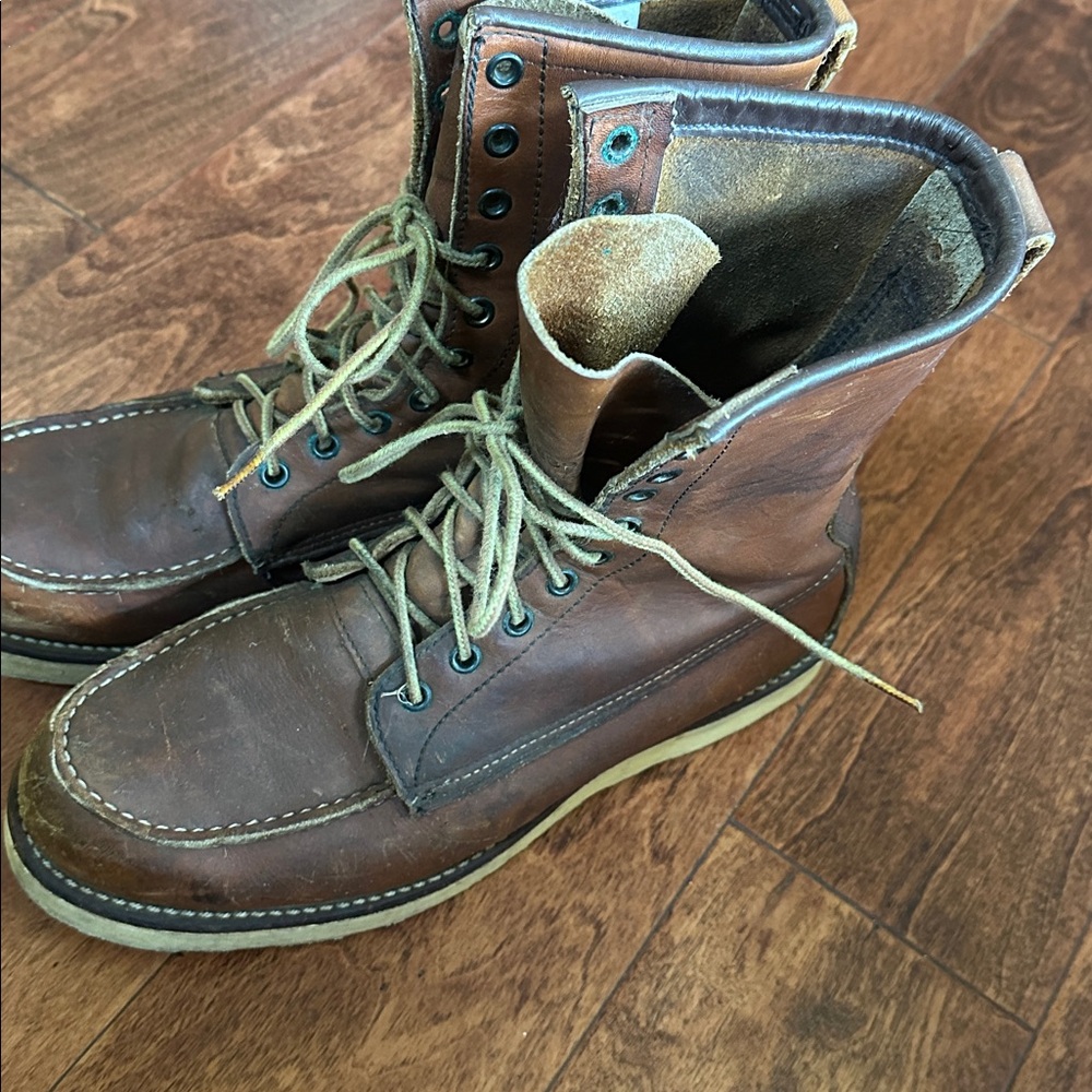 Red Wing Shoes Brown Leather Men's Boots 9.5 - Picture 7 of 7